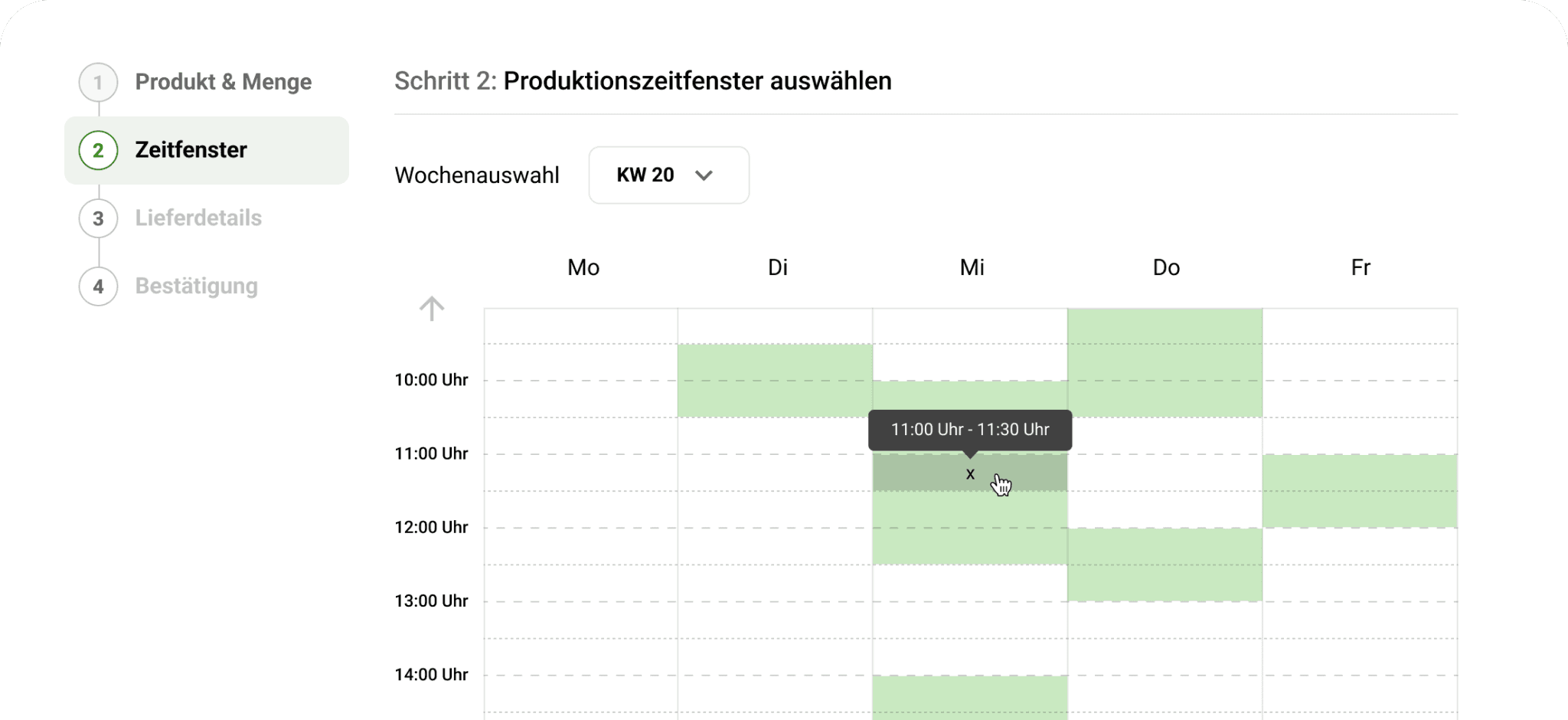 Projekt Futtertrocknung Kalender Ausschnitt